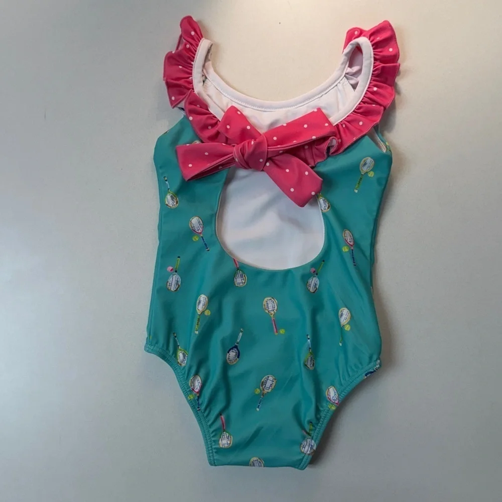 SweetHoney Kids Swim One Piece - Pink, Blue, and Green
